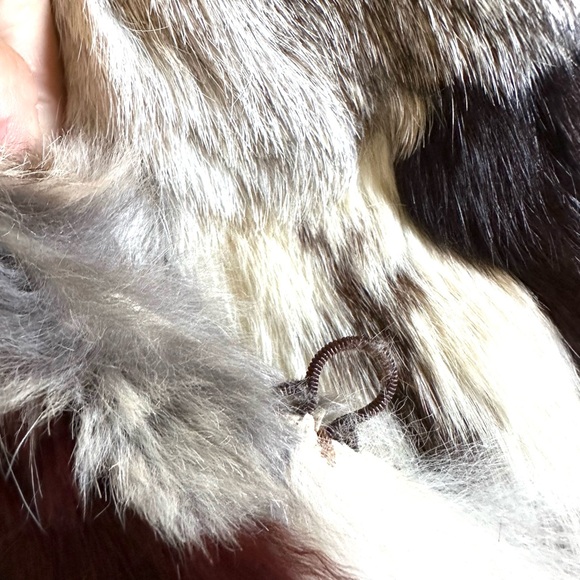 Vintage 1970 Patchwork French Rabbit Fur Jacket Coat SZ 13 14 K&H Furmoste - Picture 14 of 16